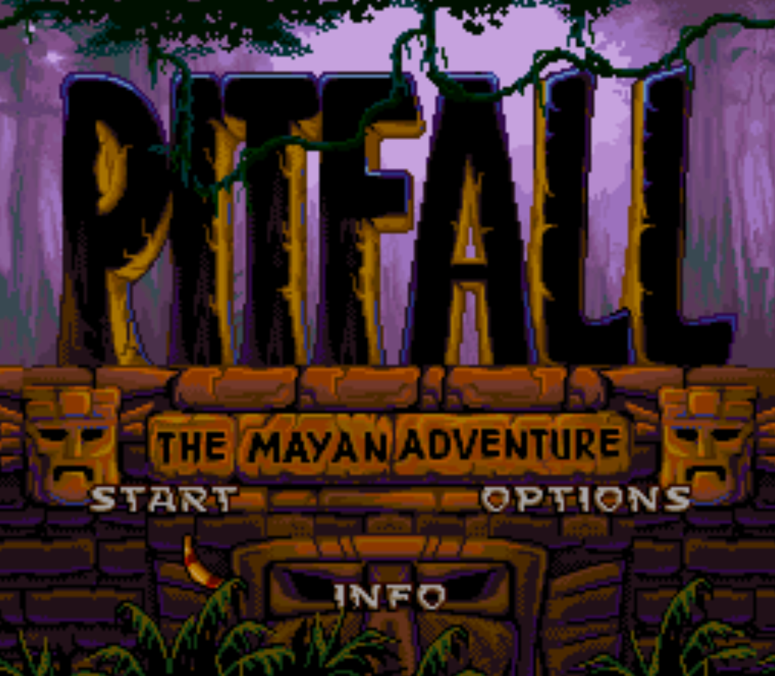 Pitfall The Mayan Adventure Title Screen